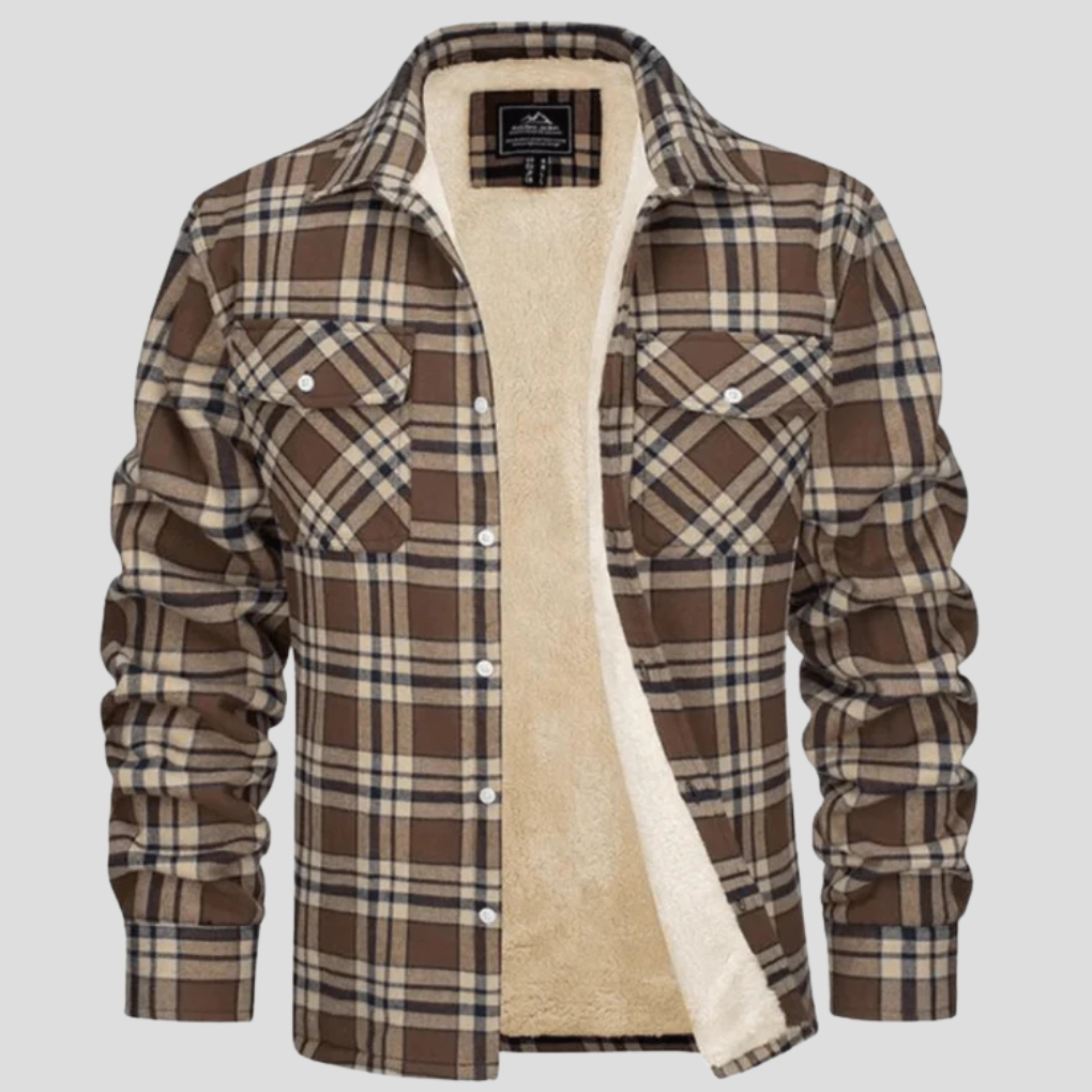 Men’s Plaid Jacket with Fleece Lining
