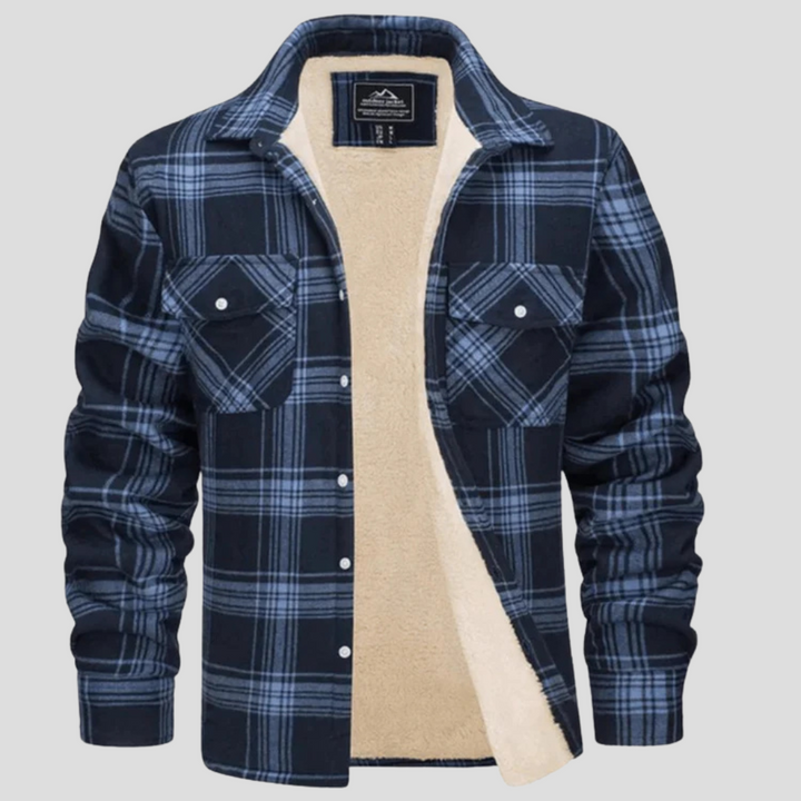 Men’s Plaid Jacket with Fleece Lining