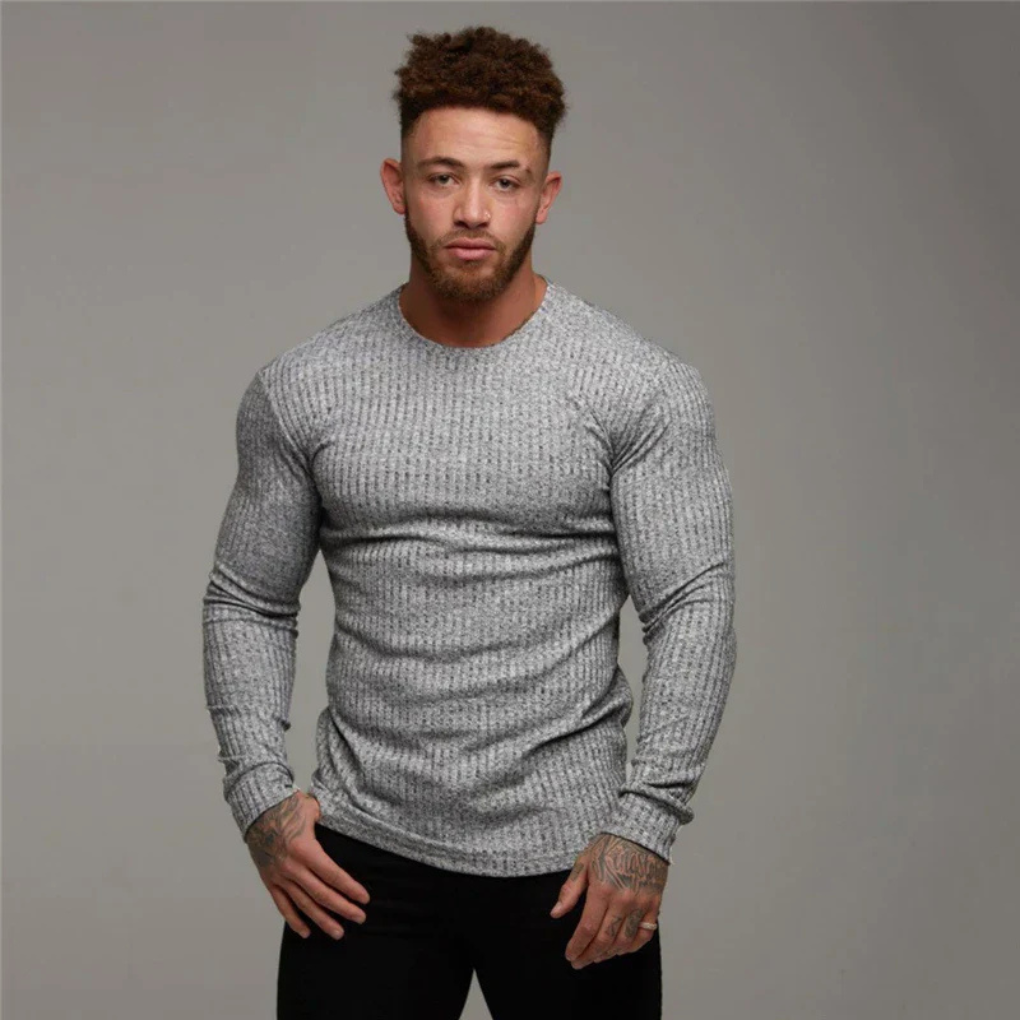 Men’s Knit Crewneck Sweater – Casual Layer with Timeless Palette