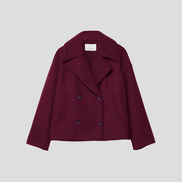 Chic Double-Breasted Short Coat – Elegant & Timeless