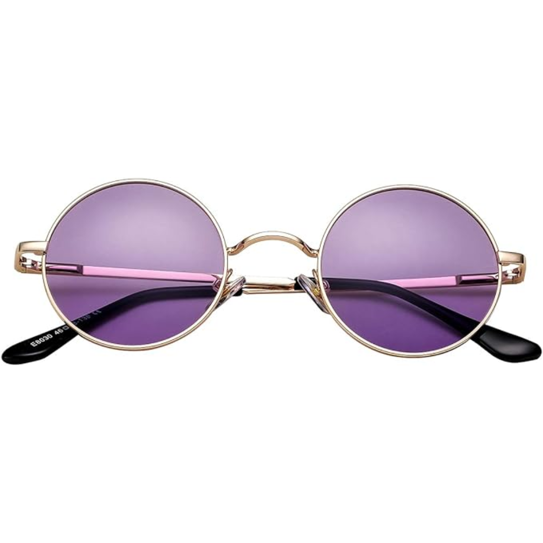 Retro Round Polarised Sunglasses - Lennon