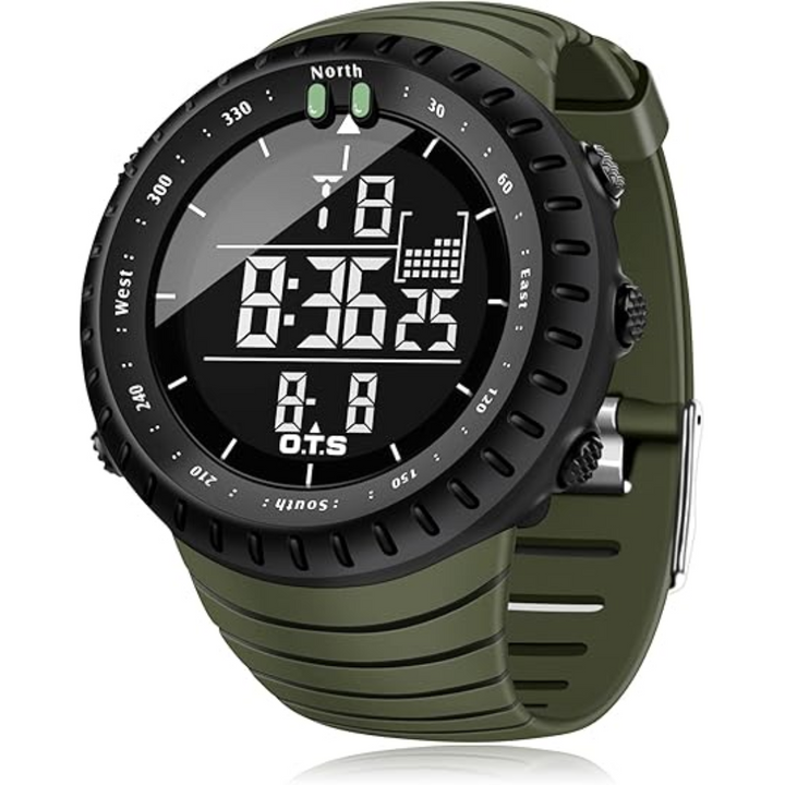 Henry Men's Waterproof Digital Sports Watch – Shockproof, Tactical and LED Backlit
