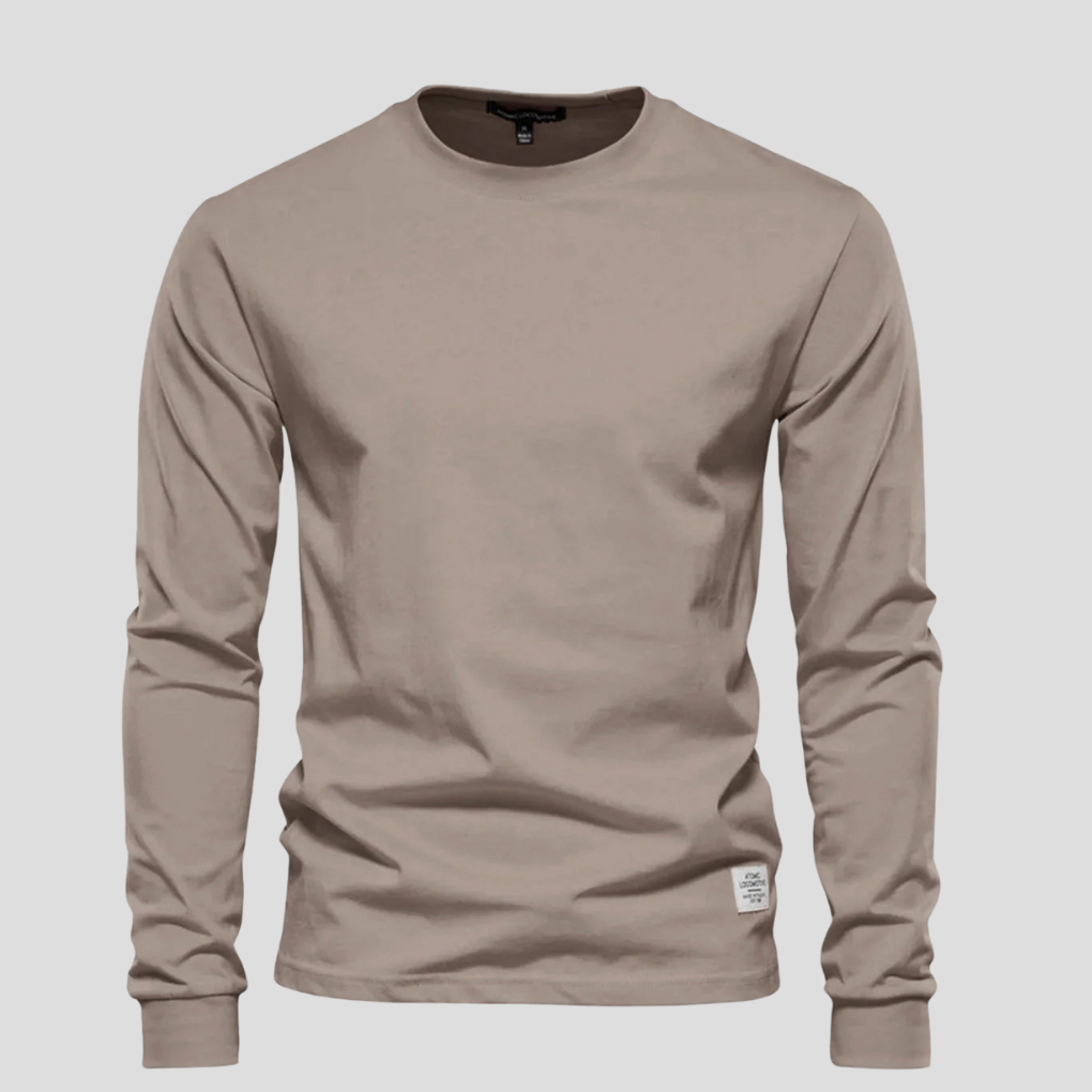 Men’s Long-Sleeved Round-Neck Shirt – Classic Everyday Style