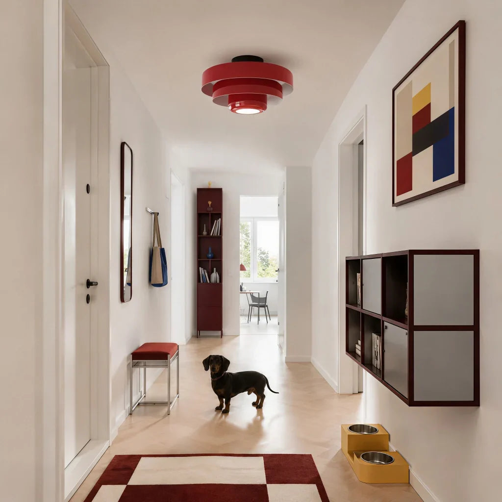 Vanesly Bauhaus Three-Tier Round Macaron Ceiling Light