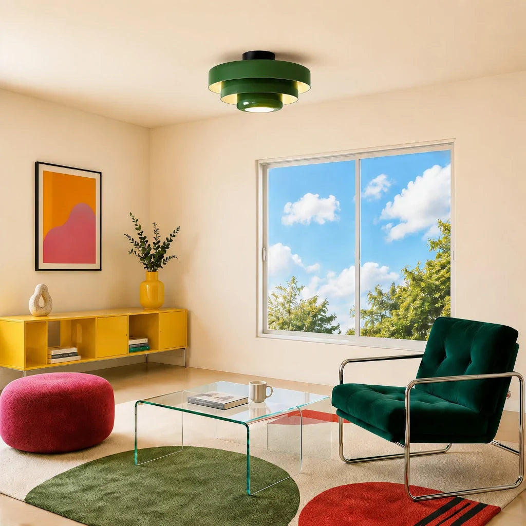 Vanesly Bauhaus Three-Tier Round Macaron Ceiling Light