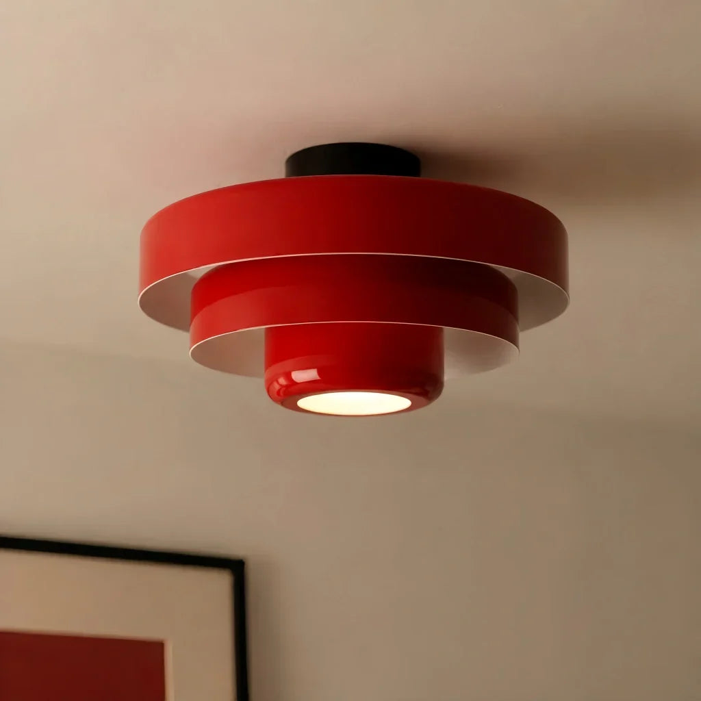 Vanesly Bauhaus Three-Tier Round Macaron Ceiling Light