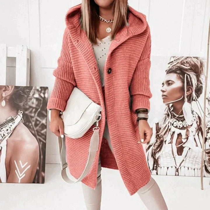 Cozy Knit Hooded Cardigan