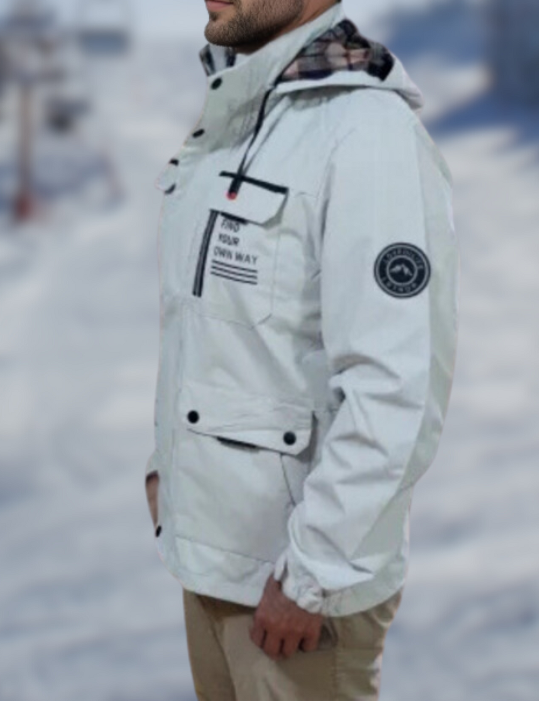 Water-Resistant Men's Jacket with Detachable Hood - Isaac