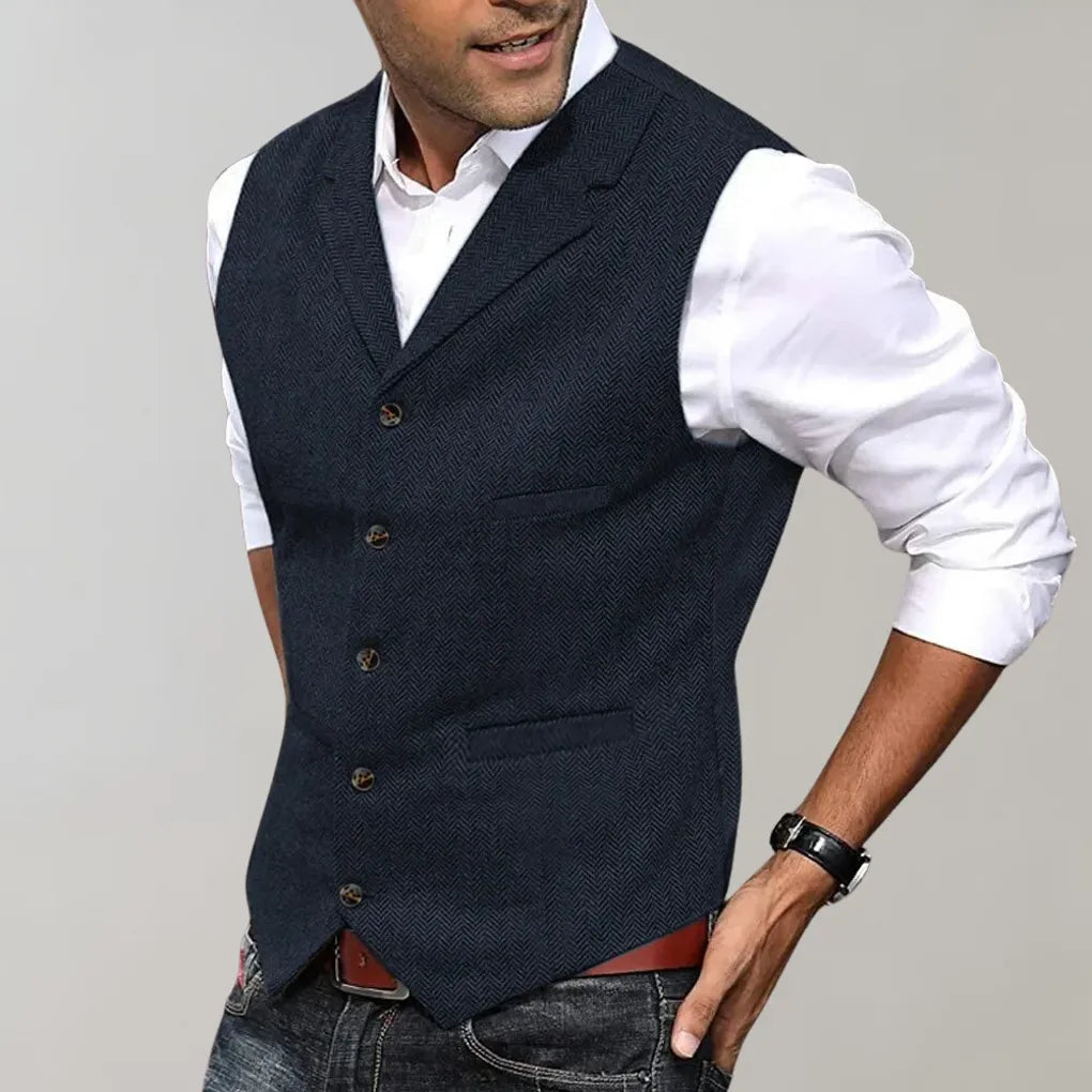 Men’s Elegant Suit Vest – Refined Layer for Formal Looks