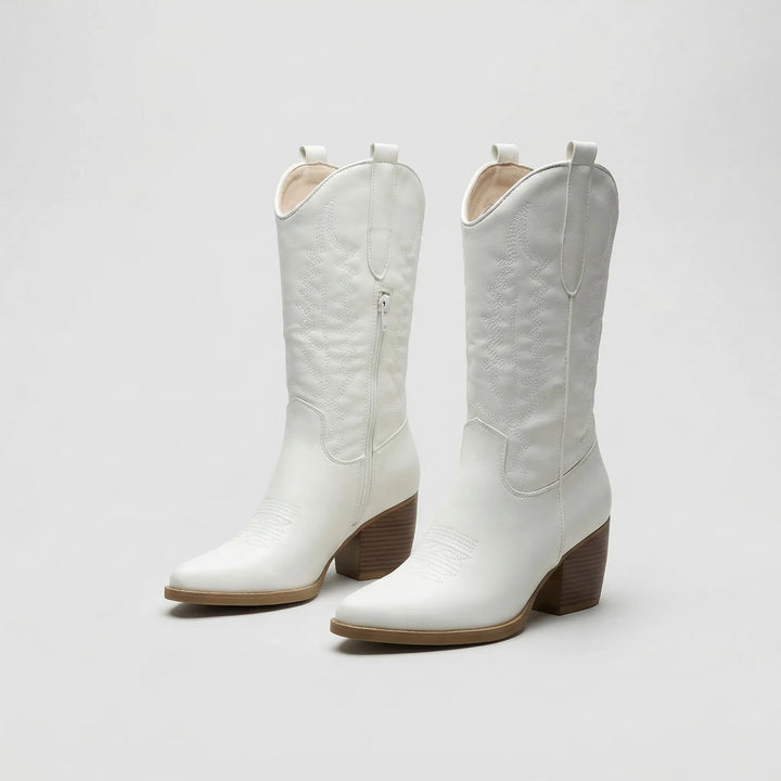 Western Boot with Block Heel - Danielle