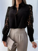 Luis - Blouse With Lace And Mesh Design