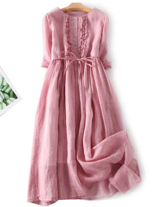 Stylish Linen Dress Airy and Comfortable