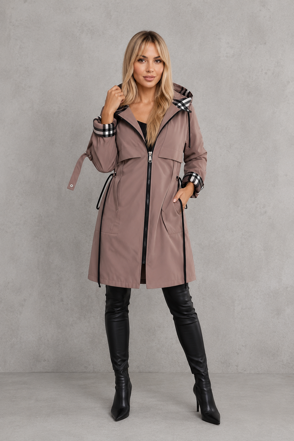 Women's Waterproof Hooded Raincoat – Windproof, Lightweight Jacket