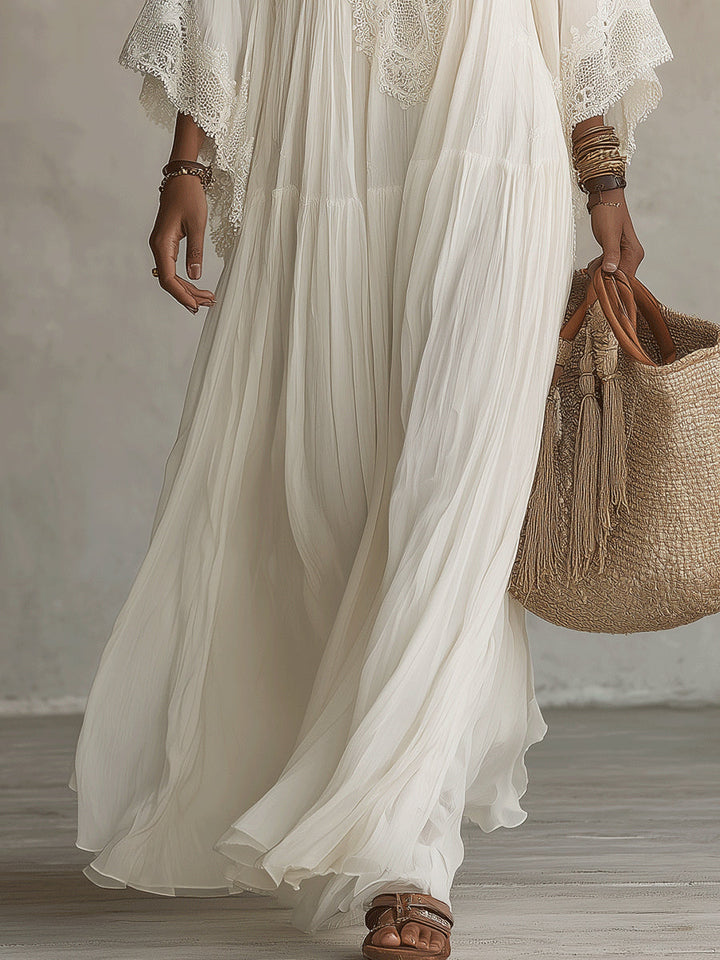 Liora™ | Tummy-Concealing Bohemian Lace Dress