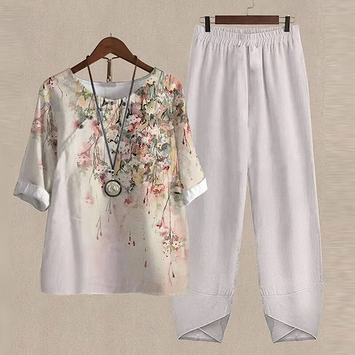 Perfectly Comfortable Elegant Floral 2 Piece Set