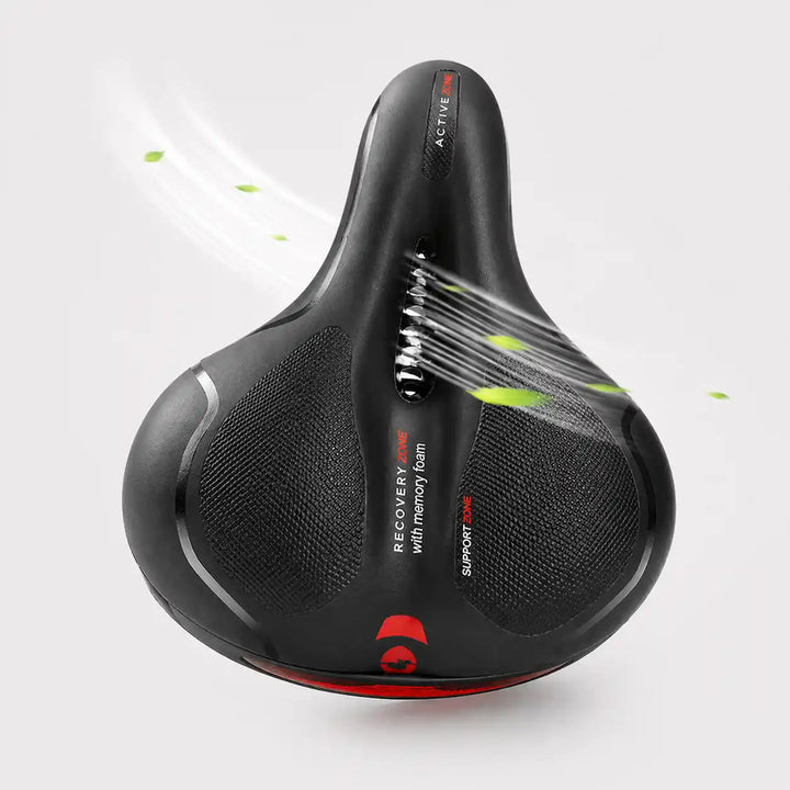 Ergonomic comfort bicycle seat with cut-out – with 2-inch thick foam and waterproof PU leather