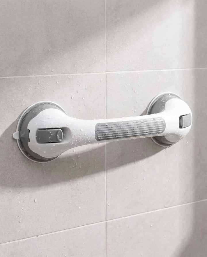 Suction grab handle for the shower, drill-free bathroom safety handle, 15.7 inch