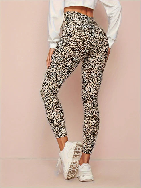 Women's Leopard Print High-Waist Leggings