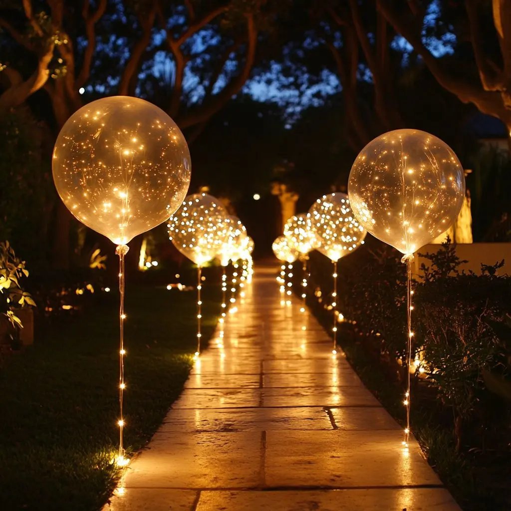 LED balloon set (pack of 10) – warm light, no mains connection required, for any occasion