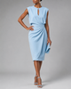 Rochelle™ | Tummy-Concealing Draped Midi Dress
