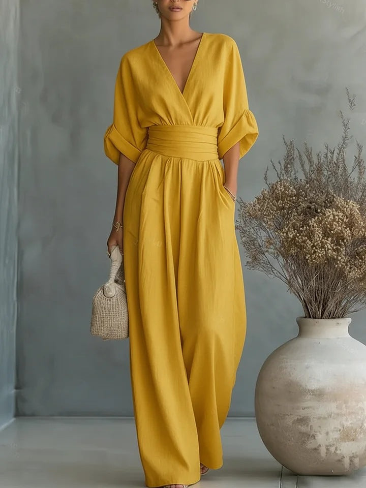 Georgina™ | Elegant V-Neck Jumpsuit