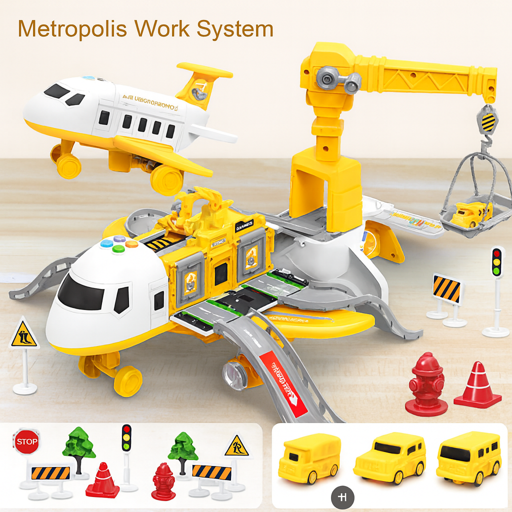 Deformable Storage Passenger Plane Toy