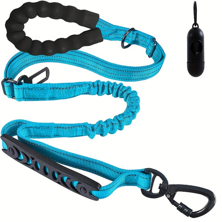 Adjustable Bungee Dog Leash – Shock-Absorbing and Reflective for Large Dogs