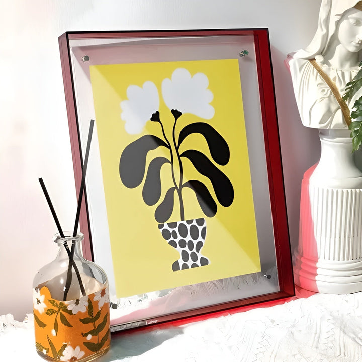 Neon Acrylic Picture Frame – Retro 1980s Style, Modern Decorative Photo Frame