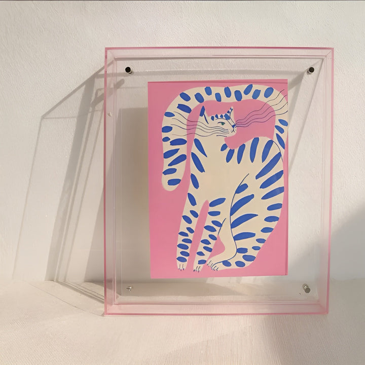 Neon Acrylic Picture Frame – Retro 1980s Style, Modern Decorative Photo Frame