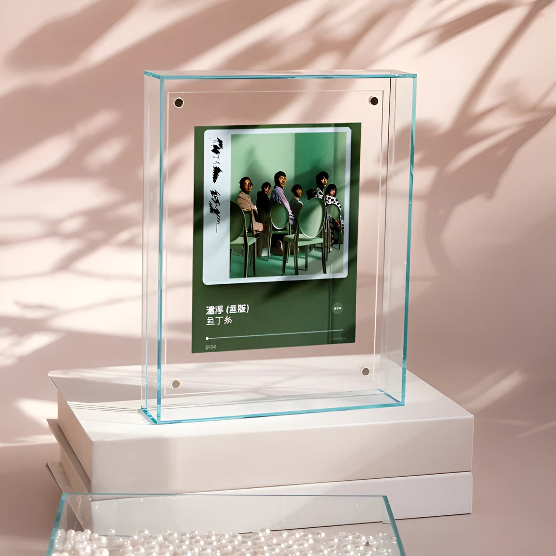 Neon Acrylic Picture Frame – Retro 1980s Style, Modern Decorative Photo Frame