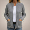 Cosy zip-up cardigan with deep front pockets