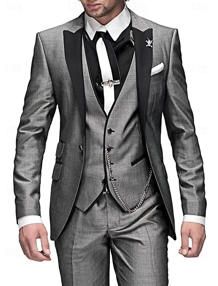 Elegant, Tailored Three-Piece Men's Suit for Special Occasions