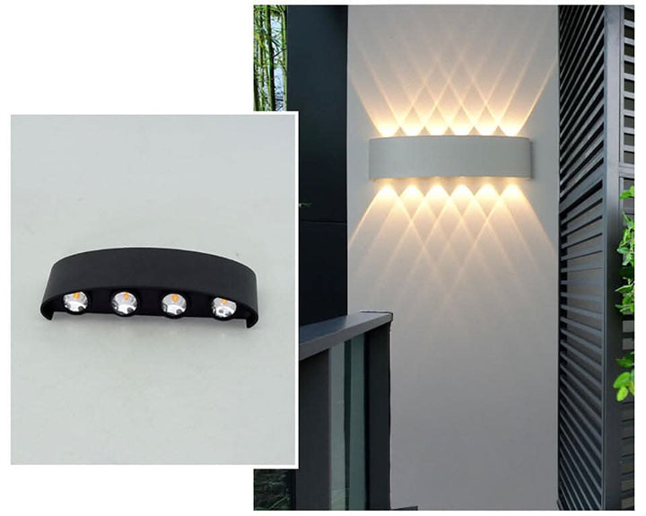 Waterproof LED Outdoor Wall Light – Slim Aluminium, Energy-Saving