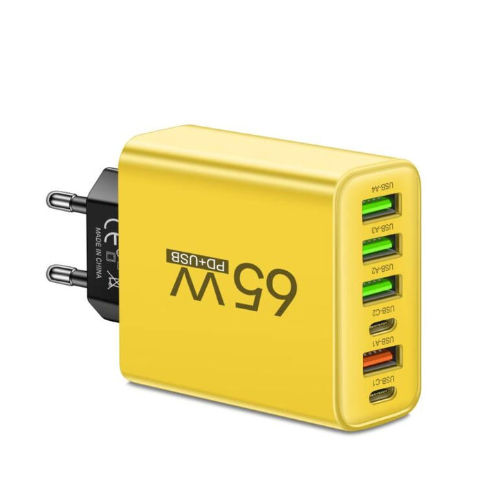 PowerMax 65W 6-in-1 Fast Charger – Charges up to 6 Devices Simultaneously – Ideal for Home, Office and Travel