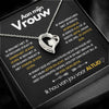 Pendant Necklace with Heart-Shaped Cubic Zirconia Stone - Ella