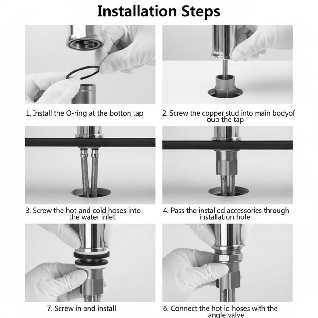 FLEXISPOUT – 360° Flexible Tap with Spray Function for the Sink