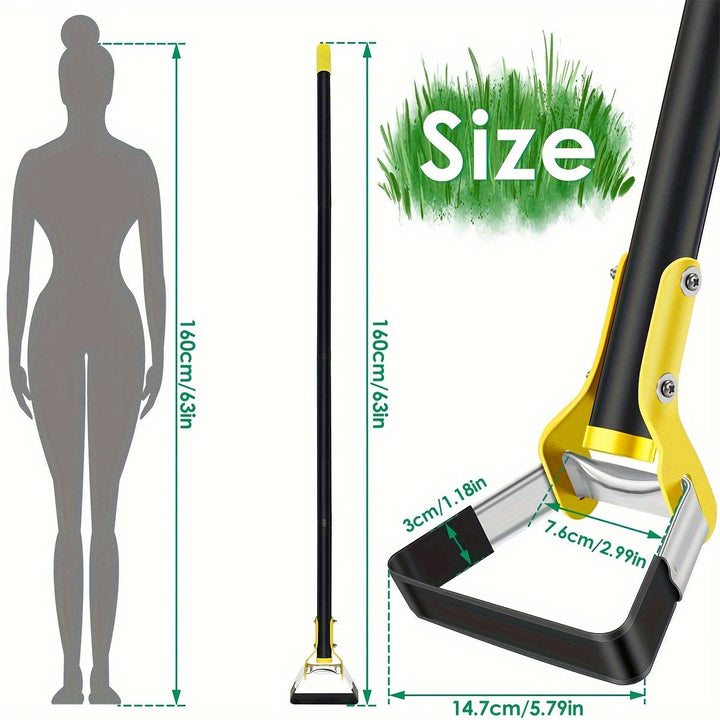 Ergonomic Stainless Steel Garden Tool with Triangular Head – For Weeding and Soil Cultivation