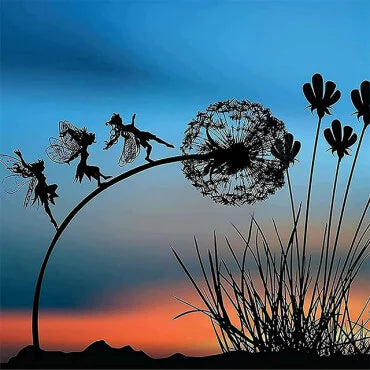 EnchantaLuxe Garden Stake | Handmade Magical Metal Garden Decoration for Enchanting Outdoor Spaces