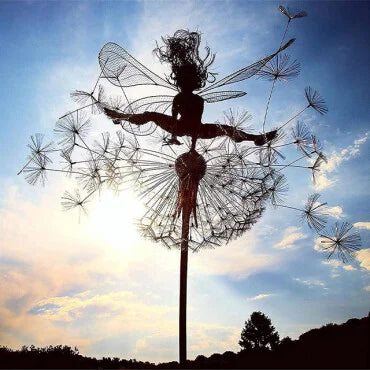 EnchantaLuxe Garden Stake | Handmade Magical Metal Garden Decoration for Enchanting Outdoor Spaces