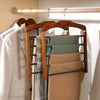 SpaceSaver - Multifunctional Wooden Hangers for Trousers and Clothing