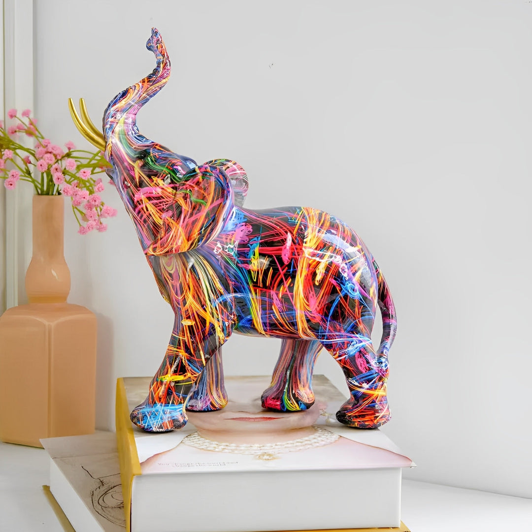 Abstract Elephant – Handmade Art Object with Symbol of Luck