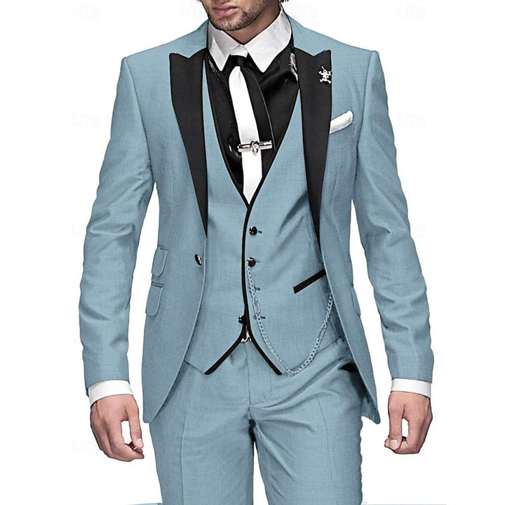 Elegant, Tailored Three-Piece Men's Suit for Special Occasions