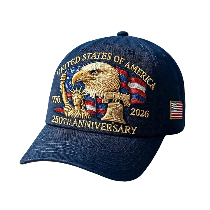 Baseball Cap 250th Anniversary Hat Patriotic Embroidered American Flag Eagle