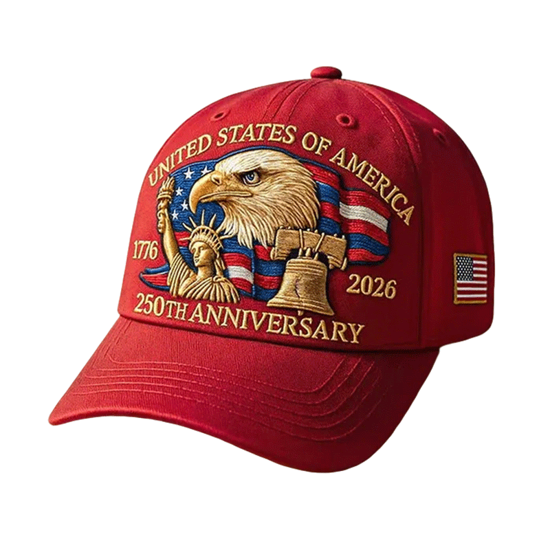 Baseball Cap 250th Anniversary Hat Patriotic Embroidered American Flag Eagle