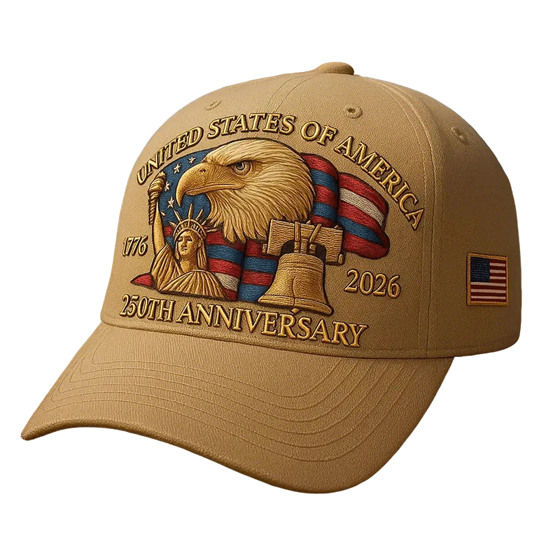 Baseball Cap 250th Anniversary Hat Patriotic Embroidered American Flag Eagle