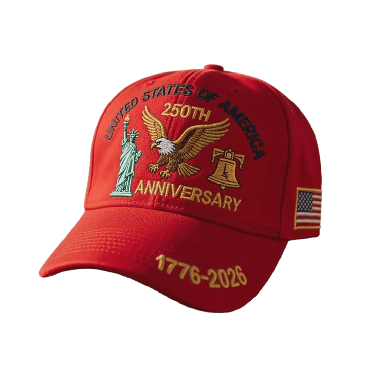 Baseball Cap Patriotic Hat Embroidered American Flag Curved Brim Structured
