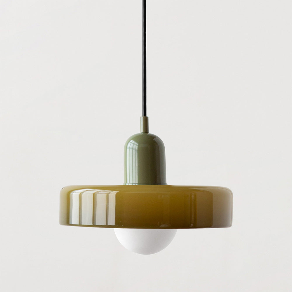 Bauhaus Pendant Light in Coloured Glass
