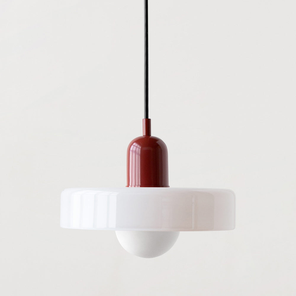 Bauhaus Pendant Light in Coloured Glass