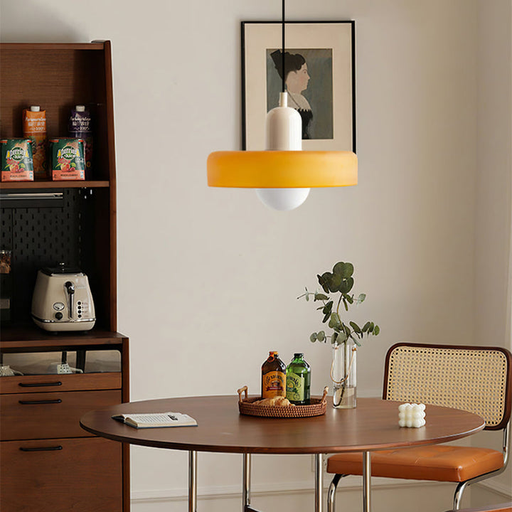 Bauhaus Pendant Light in Coloured Glass