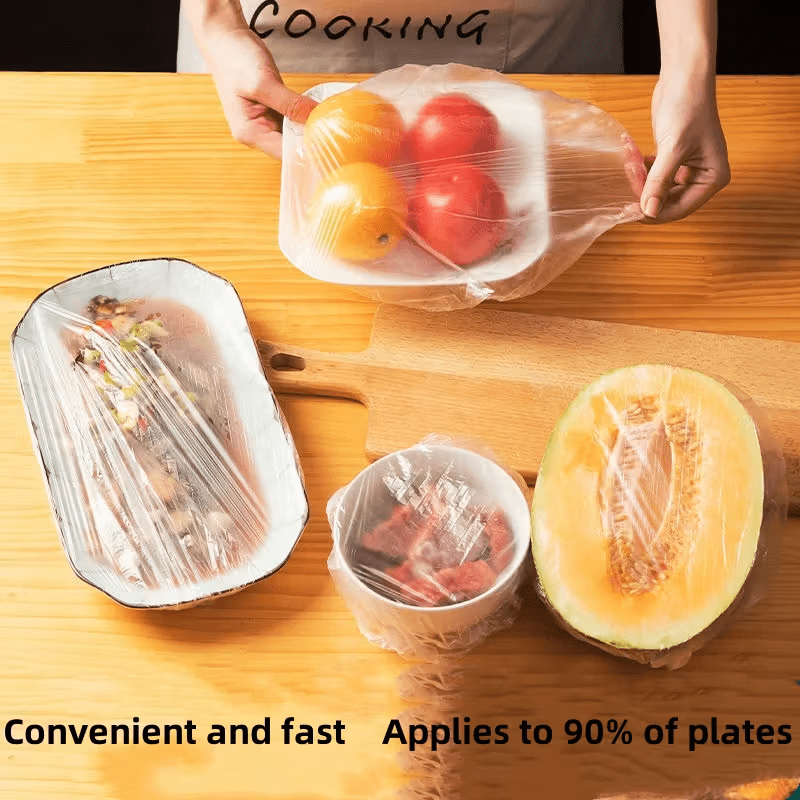 1000 Disposable Elasticated Food Covers, PE Bowl and Plate Covers 35 cm